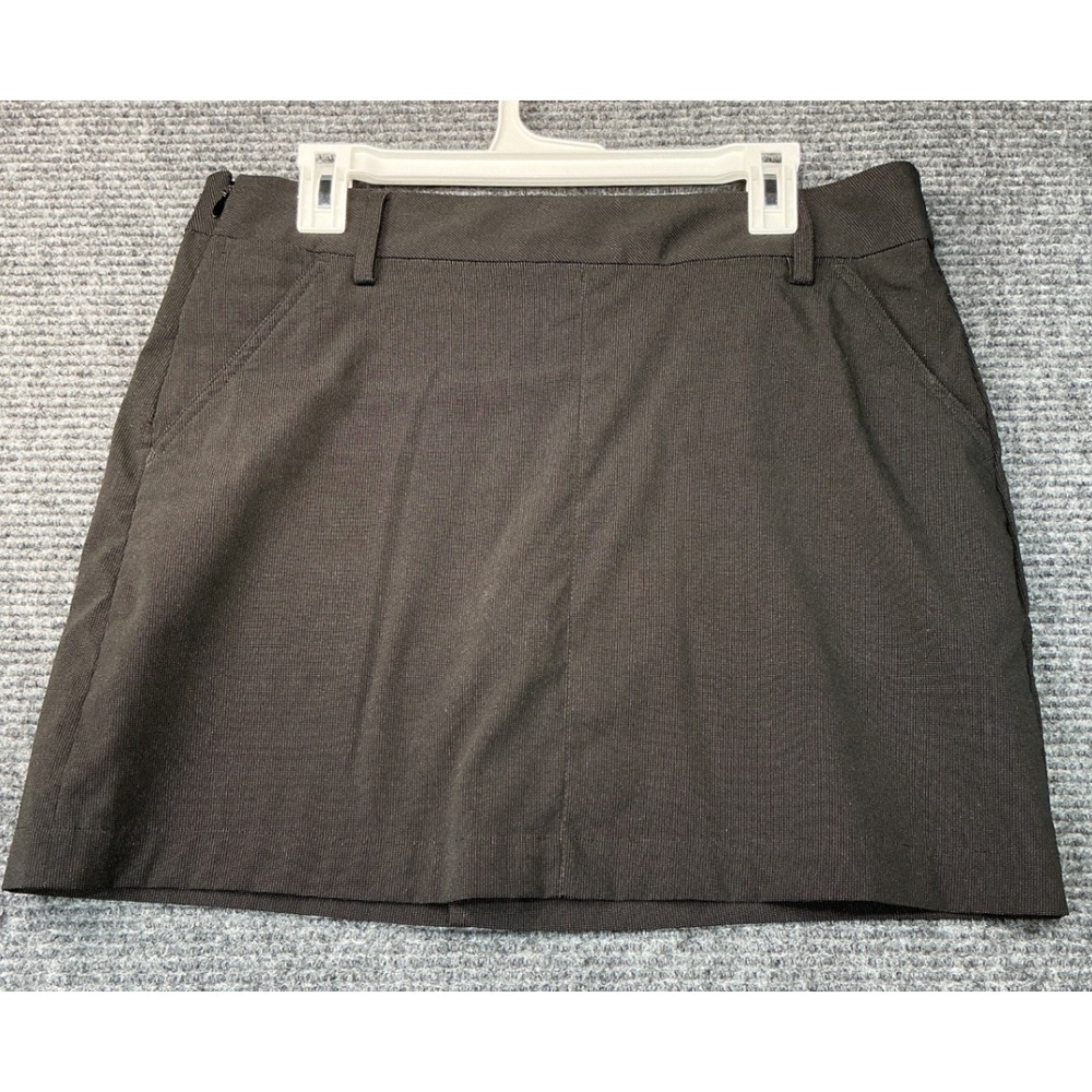 Puma Golf Skort Micro-Dot Textured Pattern Built In Shorts 10 Black PreLoved